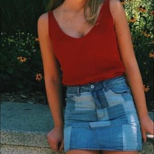 red brandy melville sweater tank top